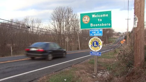 Boonsborough Sign Stock Footage 79471121