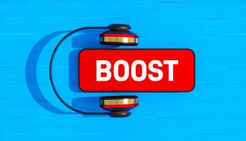 BOOST ON AIR 3d Stock Photos