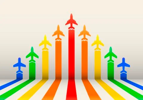 Boost airplanes Stock Illustration