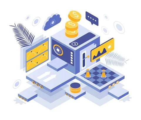 Boost business financial performance activity plan Stock Illustration