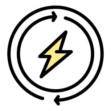Boost energy icon vector flat Illustrazione stock