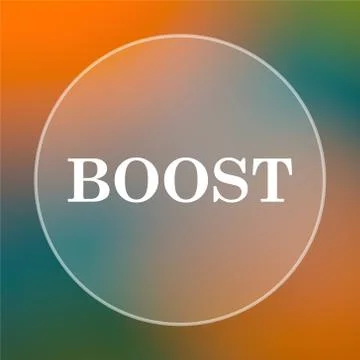 Boost icon. Internet button on colored  background.. 스톡 일러스트