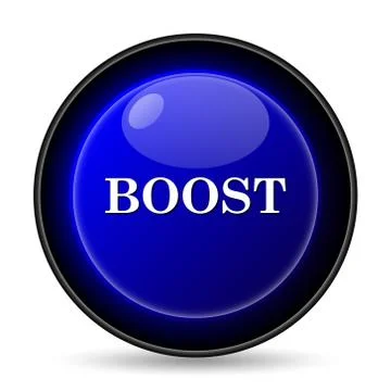 Boost icon. internet button on white background.. Stock Illustration