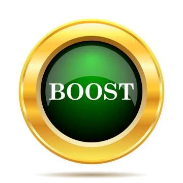 Boost icon. Internet button on white background.. 스톡 일러스트