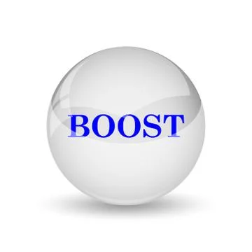 Boost icon. Internet button on white background.. 스톡 일러스트