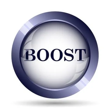 Boost icon. Internet button on white background.. 스톡 일러스트