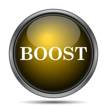 Boost icon. Internet button on white background.. 스톡 일러스트
