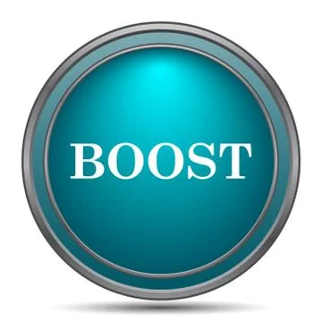 Boost icon. Internet button on white background.. 스톡 일러스트