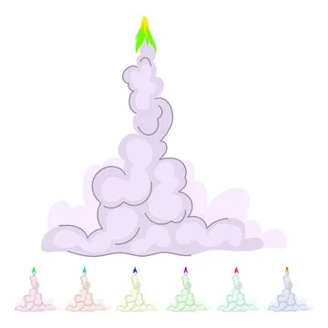 Boost rocket smoke trail vector cartoon graphic Stock Illustration