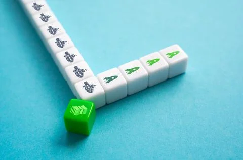 Boost of startup project after receiving funding. Investment in development.  Stock Photos