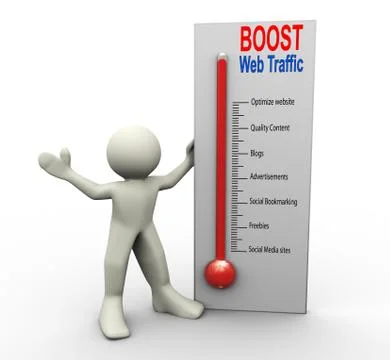 Boost web traffic Stock Illustration