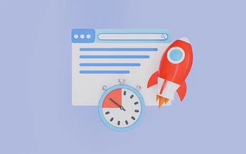 Boost website performance and loading speed, Fast web experience Stock Illustration