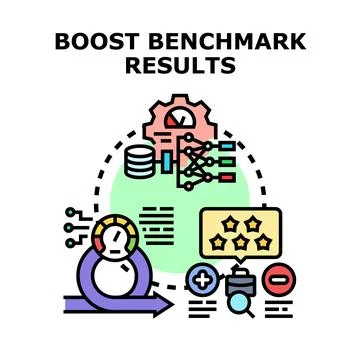 Boosting benchmark results for performance optimization and data analysis Illustration