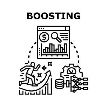 Boosting business growth and performance concept Illustrazione stock