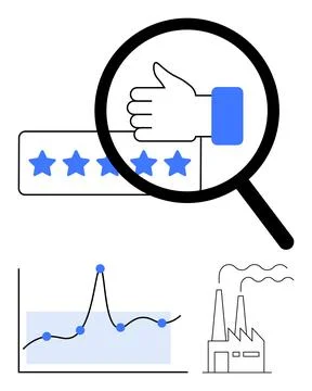 Boosting Business Performance Through Customer Feedback and Data Analysis Stock Illustration