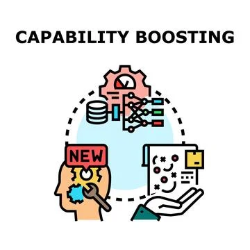 Boosting capability through skill development and technology Stock Illustration