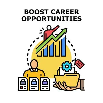 Boosting career opportunities for professional development and success Illustration