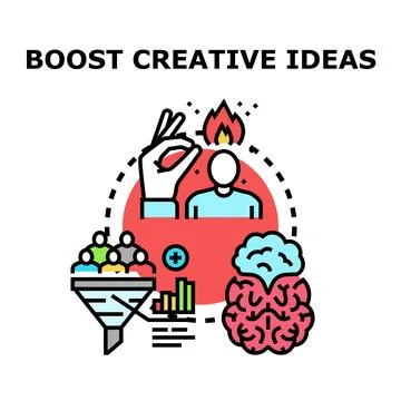 Boosting creative ideas and innovative business concepts Stock Illustration