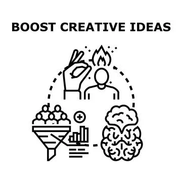 Boosting creative ideas and innovative business concepts Stock Illustration