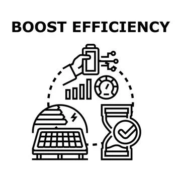 Boosting efficiency concept with renewable energy innovation Stock Illustration