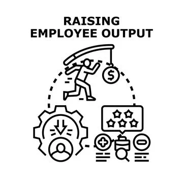 Boosting employee performance and motivation through incentives Stock Illustration