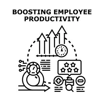 Boosting employee productivity concept vector illustration Stock Illustration