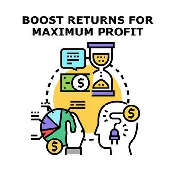 Boosting financial returns for maximum profit growth Ilustración de archivo