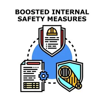 Boosting internal safety measures and security protocols Stock Illustration