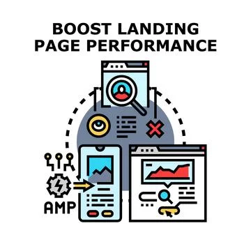 Boosting landing page performance for website optimization イラスト素材