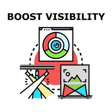 Boosting online visibility and digital marketing performance Stock Illustration