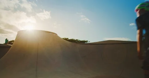 Boosting over the coping Stock Footage 105274750