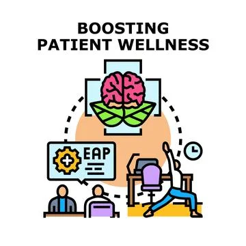 Boosting patient wellness through integrated health programs Stock Illustration