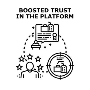 Boosting platform reliability and customer trust concept Stock Illustration