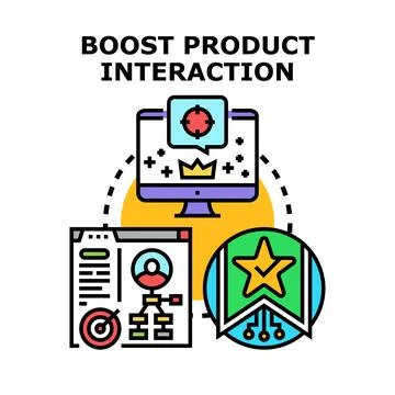 Boosting product interaction, engagement, and digital user experience 스톡 일러스트