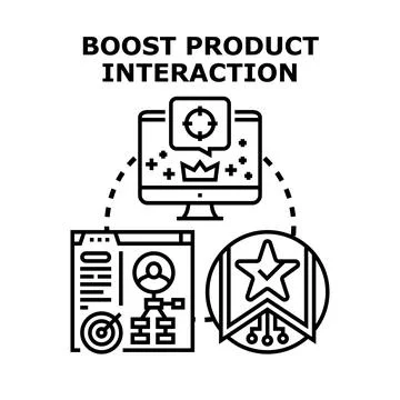 Boosting product interaction, engagement, and digital user experience Stock Illustration