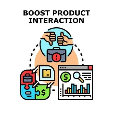 Boosting product interaction, evaluation, and improvement process Stock Illustration
