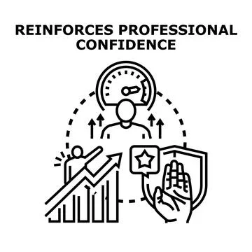 Boosting professional confidence and personal growth concept Stock Illustration