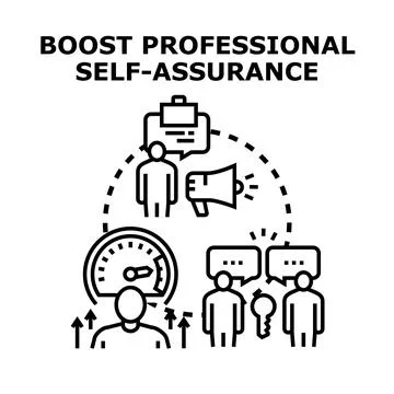 Boosting professional self assurance through development and communication Stock Illustration