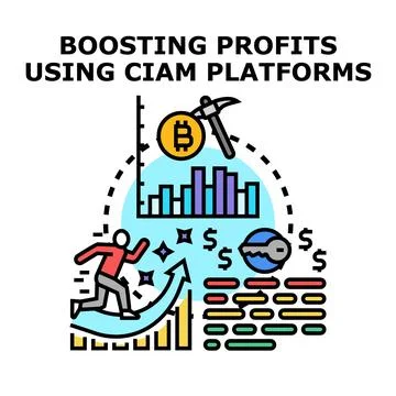 Boosting profits using online platforms and digital marketing Stock Illustration