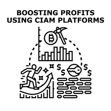 Boosting profits using online platforms and digital marketing Stock Illustration