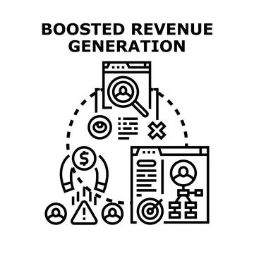 Boosting revenue generation through customer acquisition and sales strategy Stock Illustration