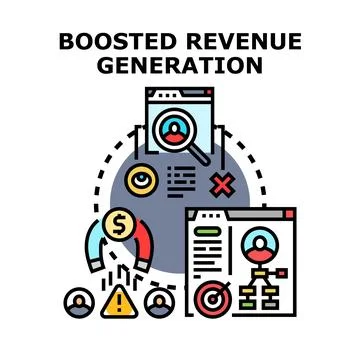 Boosting revenue generation through customer acquisition and sales strategy Stock Illustration