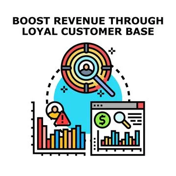 Boosting revenue through nurturing loyal customer base Stock Illustration