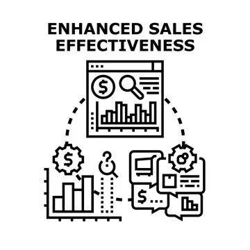 Boosting sales effectiveness and maximizing business revenue 库存插图
