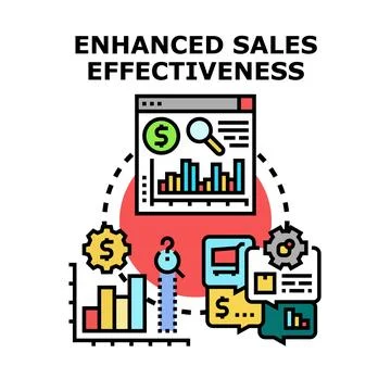 Boosting sales effectiveness and maximizing business revenue Stock Illustration