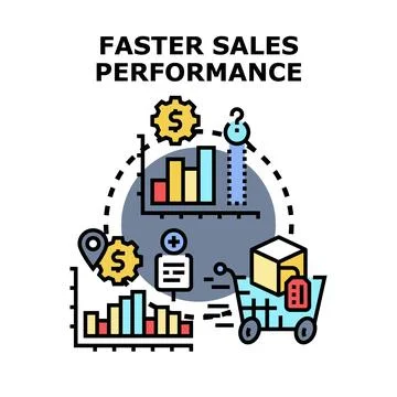 Boosting sales performance and business growth strategy Illustrazione stock