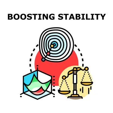 Boosting stability for business progress and development Stock Illustration