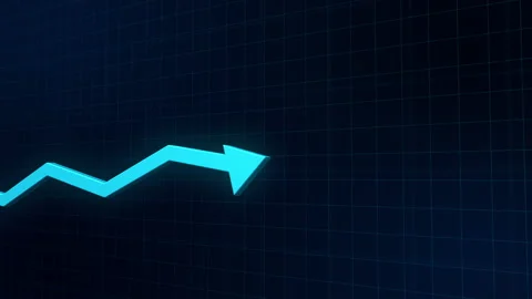 Boosting stable Business - 3D arrow Line chart for business development Stock Footage 165578220