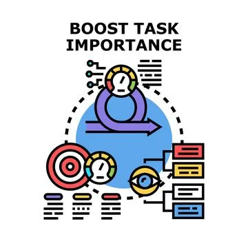 Boosting task importance through agile process and focused strategy Stock Illustration