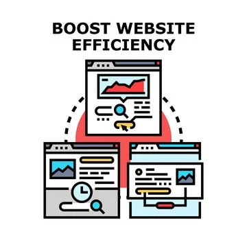 Boosting website efficiency with optimization Stockillustratie